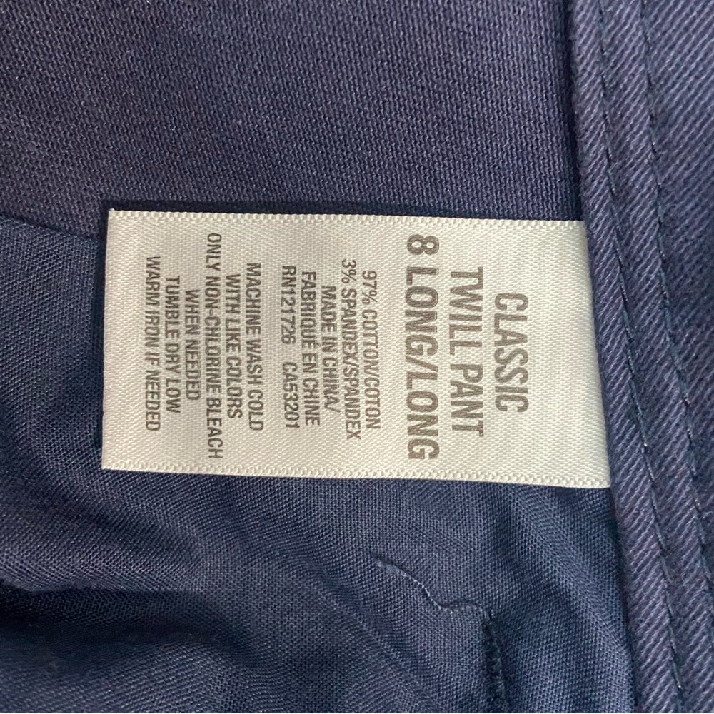 NWT Aeropostale (32x32) Dark Navy Blue Bootcut Twill Pants - Women’s 8 Long - Picture 10 of 10